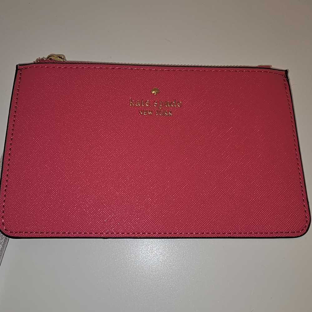 Kate Spade Pink Saffiano Leather Wristlet